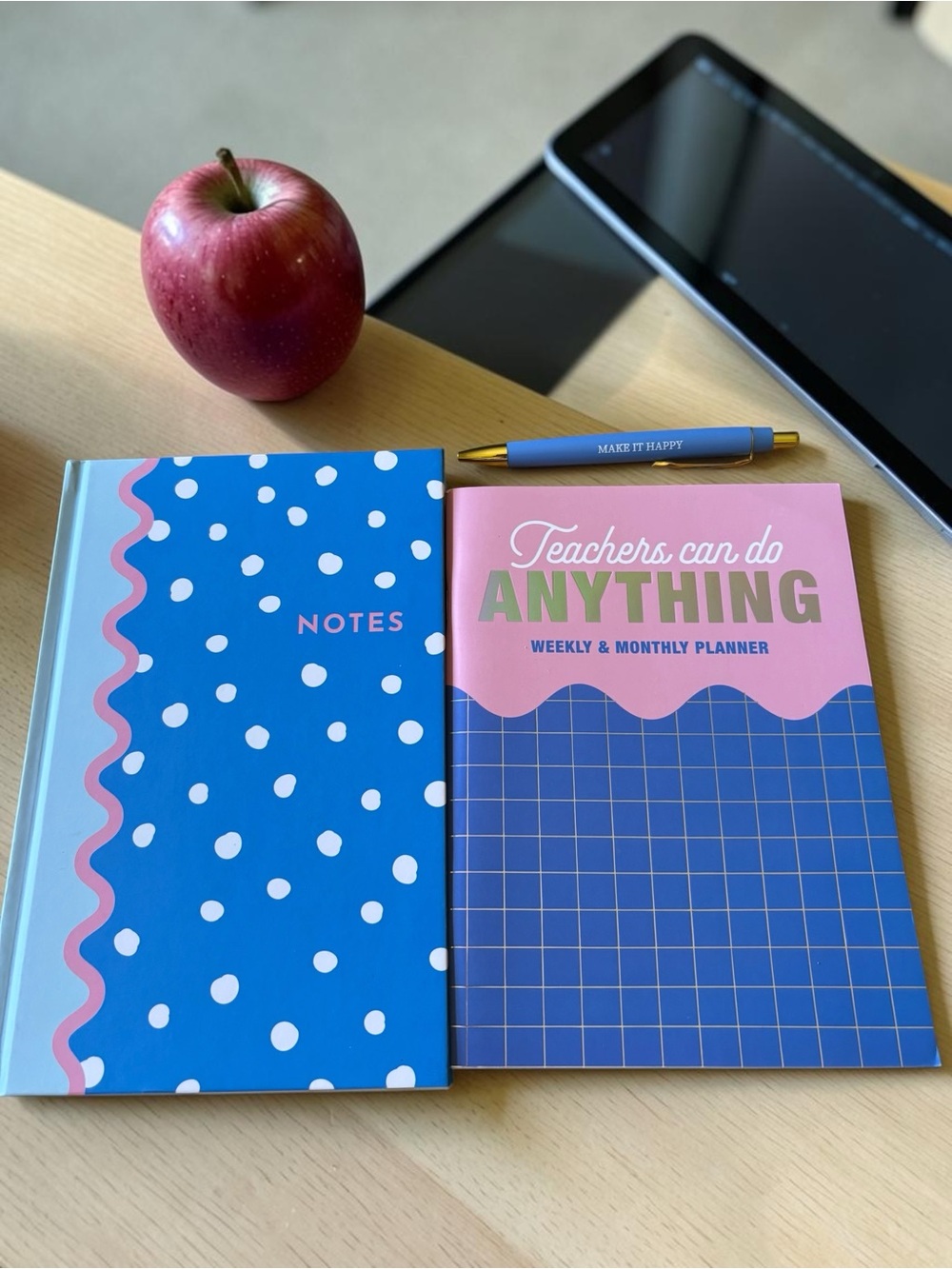 Blue & Pink Teacher Planner and Notes Set